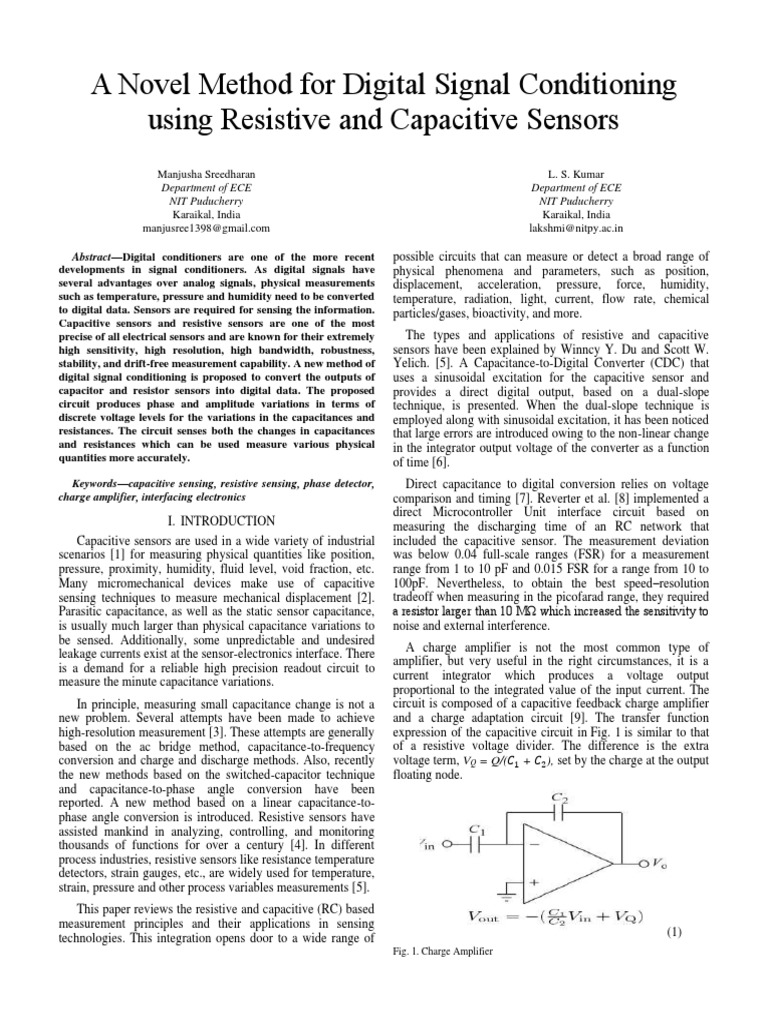 A Novel Method For Digital Signal Conditioning Using Resistive and ...