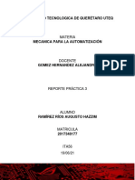 UTEQ Mecánica de automatización reporte práctica CAD mecanismos