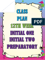 Class Plan Unit 3 12th Semana - Initial I, Initial 2, Preparatory