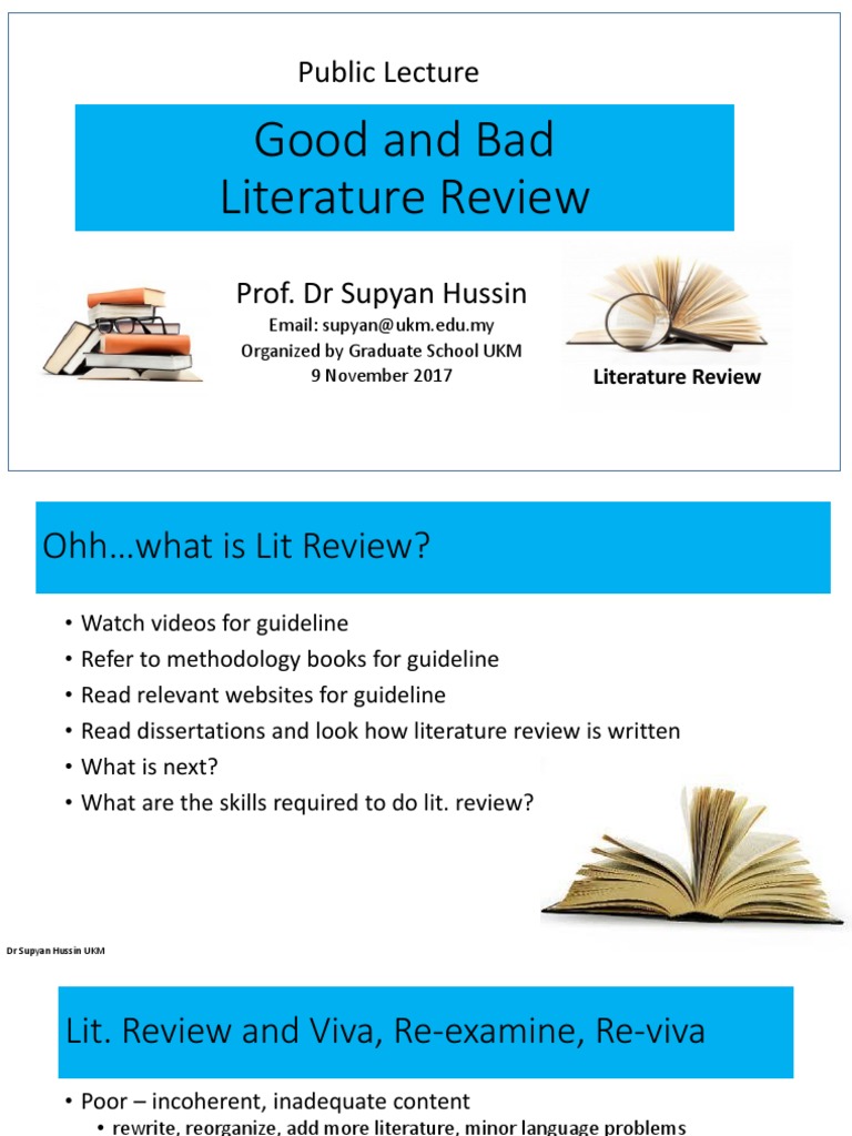 good literature review vs bad literature review