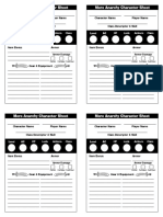 Mere Anarchy Character Sheets (x4)