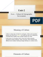 Socio-Cultural & Demographic Environment