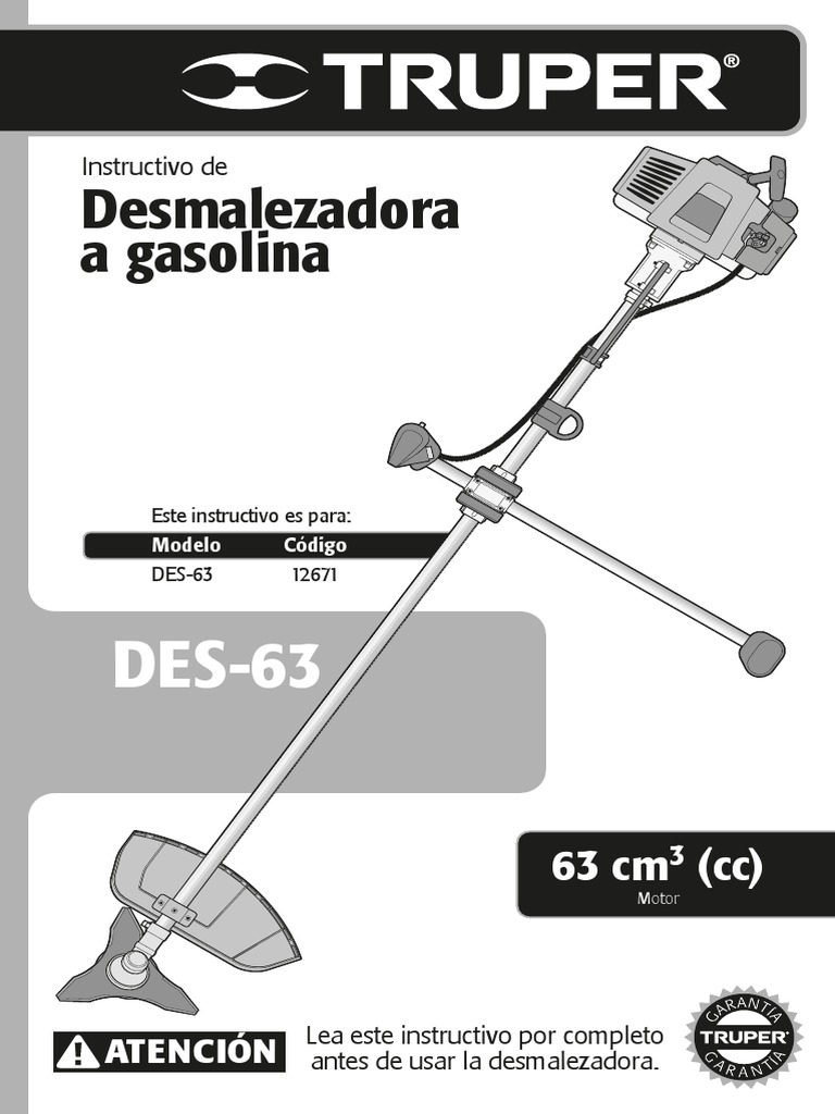 Carburador para desmalezadora a gasolina DES-63, Truper