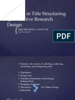 Statistics in Title Structuring