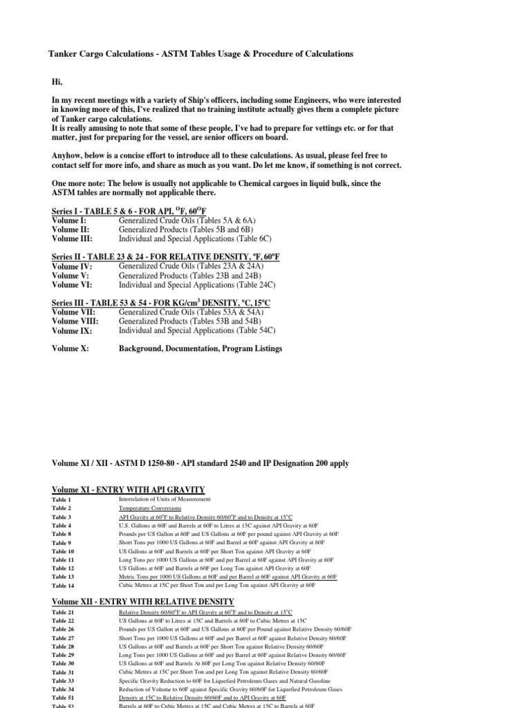 Oil Tanker Cargo Calculations PDF Free | PDF | Barrel (Unit) | Density