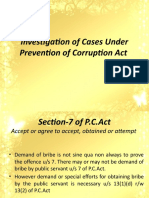 Investigation of Cases Under Prevention of Corruption Act