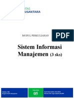 Sistem Indormasi Manajemen Modul Ke-5 - Smt. Antara UNDIRA Tgl. 03 Feb-2022