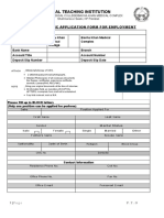 Medical Teaching Institution: Mti-Gkmc/Bkmc Application Form For Employment