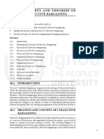 Unit 10 Concept and Theories of Collective Bargaining: Objectives