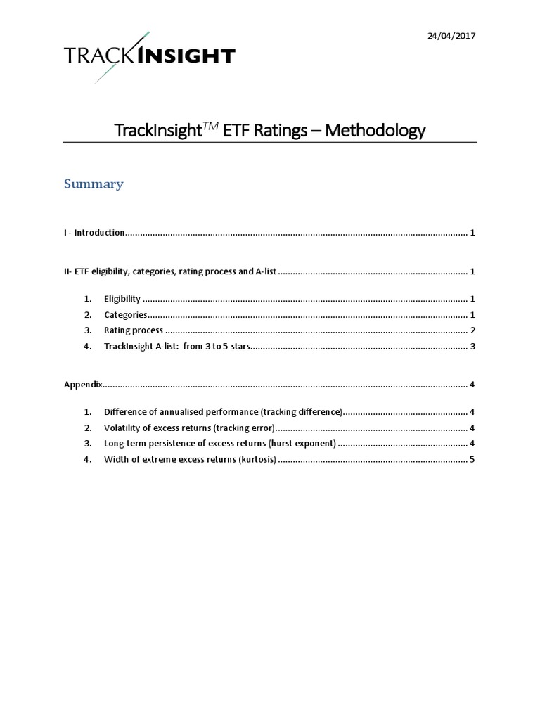 ETF Ratings Methodology Guide | PDF | Exchange Traded Fund | Bonds ...