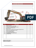 Project: Location: Date:: Check Sheet For Excavator