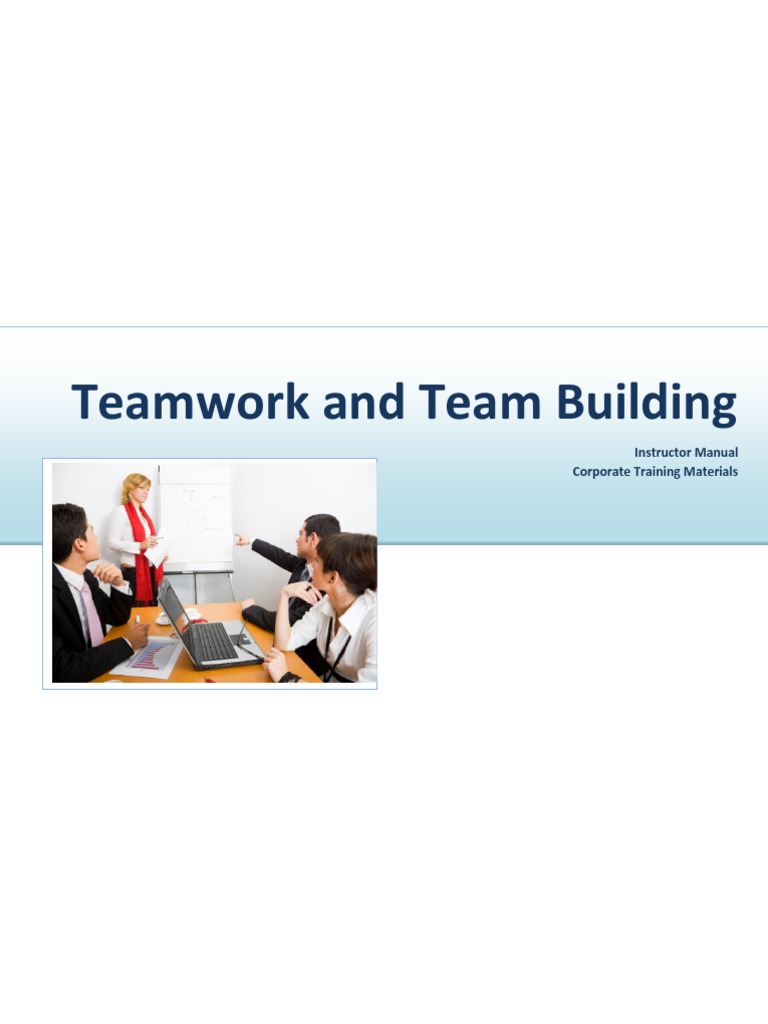 Teamwork and Team Building | PDF | Telecommuting | Goal