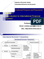 "Introduction To International Financial System": "International Finance and Payments"