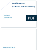 MSC in International Management Global Scenarios: Module 2 (Macroeconomics)