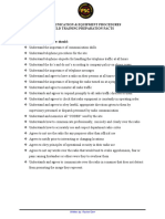 1 - Communication - Equipment Procedures - FTO Sheet