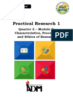 Pdfcoffee.com Practicalresearch1 q3 Mod2 Characteristicsprocessesandethicsofresearch Final PDF Free
