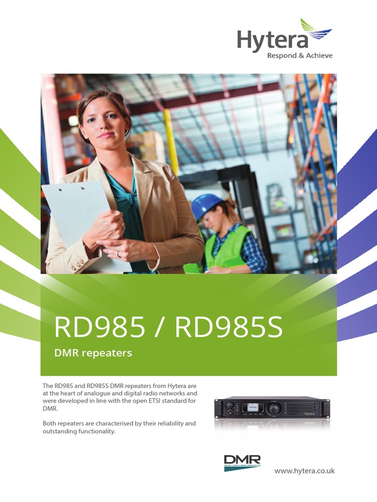 RD985 / RD985S DMR Repeaters PDF Electronics