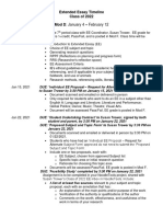 Extended Essay Timeline Class of 2022 Mod D:: January 4 - February 12