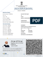 COVID-19 vaccination certificate issued in India