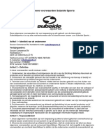 Algemene Voorwaarden Subside Sports: Subsidesports - NL