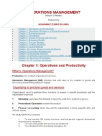 Operations Management: Chapter 1: Operations and Productivity