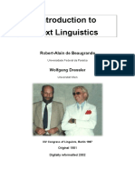 Toaz - Info Beaugrande R Amp Dressler W Introduction To Text Linguistics PR