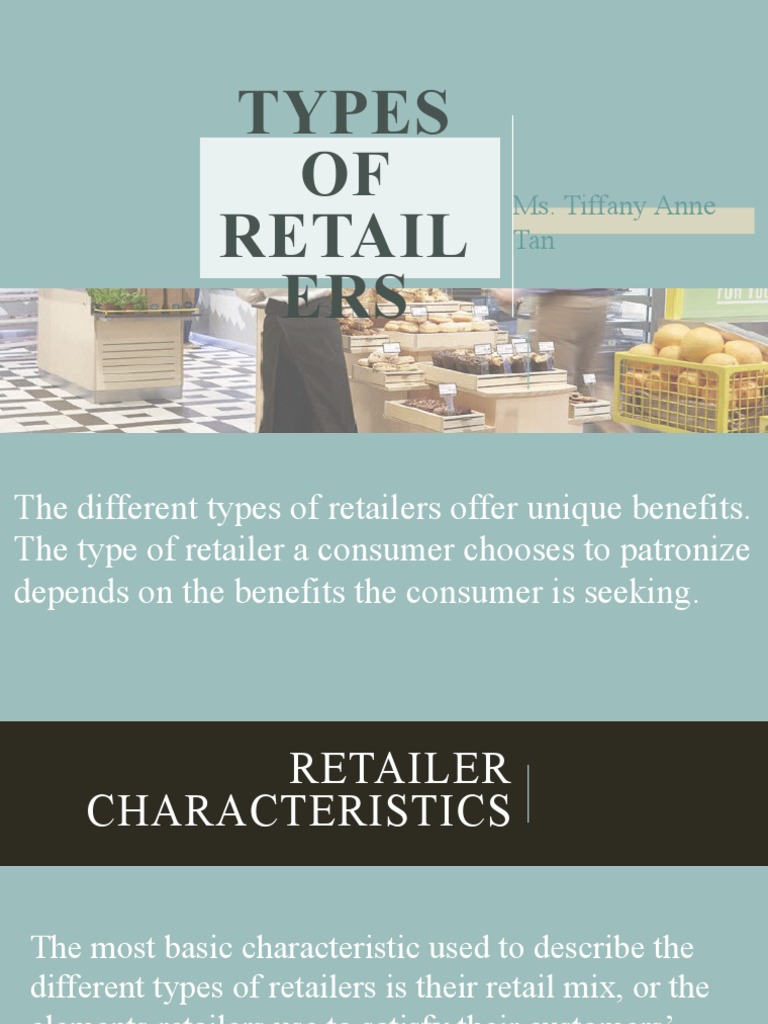 CH 2 L1Types of Retailers . PDF Retail Merchandising