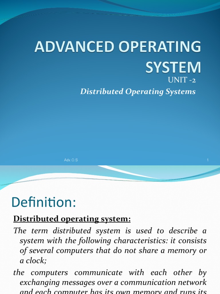 Distributed Operating Systems: Unit - 2 | Download Free PDF | Operating ...
