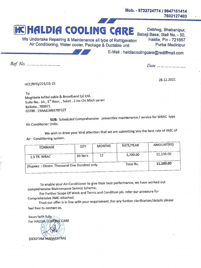 Amc Quotation Meghbala PDF