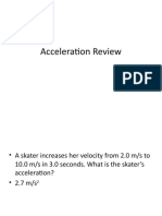 Acceleration Review