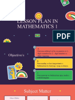 Lesson Plan in Mathematics 1