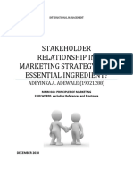 Stakeholders and Marketing Strategy