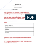 B.El - Ed III Year Material Development (Language) Task: Content Analysis