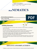 Kinematics: ESCI 101 (Physics For Engineers)