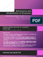 18CS27 - Maintenance and Rehabilitation of Structures: Strengthening Method of Concrete Structure