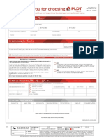 Pldt Customer Application Form Front Back Pdf1 for New Application Only