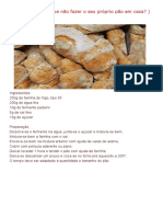 Pão de Água (Porque Não Fazer o Seu Próprio Pão em Casa - )