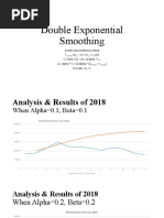 Double Exponential Smoothing