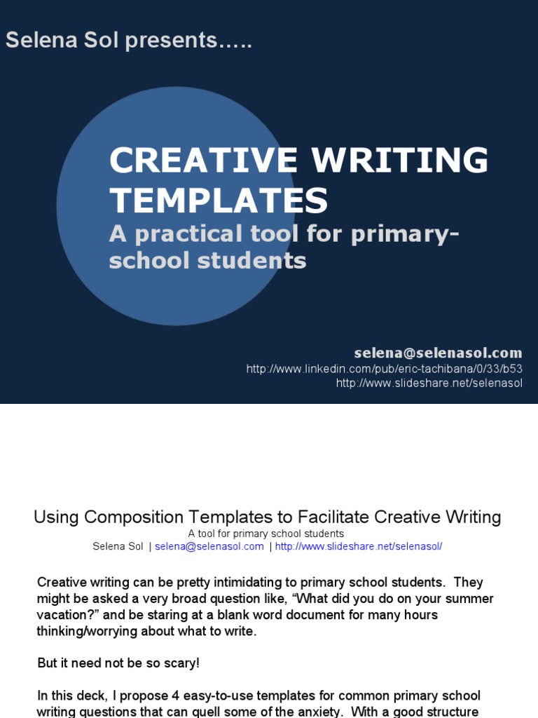 creative writing template free