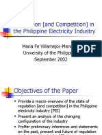 Regulation (And Competition) in The Philippine Electricity Industry