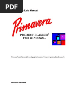 Primavera Lab Manual