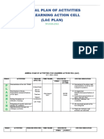 Annual Plan of Activities For Learning Action Cell (Lac Plan)