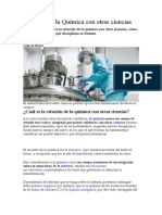 Relación Química con otras ciencias