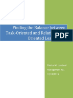 Finding The Balance Between Task-Oriented and Relationship-Oriented Leadership