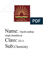 Name: Class: Sub:: Harshvardhan Singh Chundawat Xii A