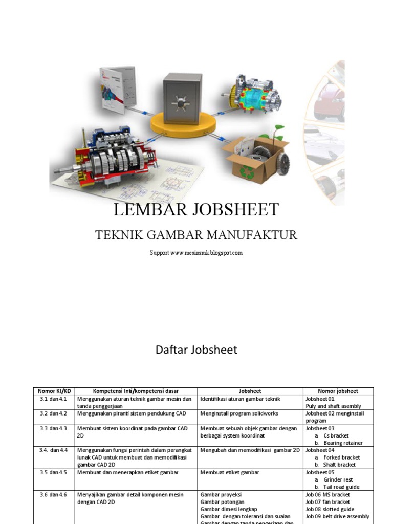Lembar Jobsheet TGM Cad | PDF