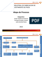 Fabricación pisos: mapa procesos 2022