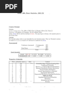 AMA 1006, Basic Statistics, 2021/22 Semester 2: Lectures