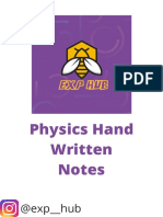 Physics Hand Written Notes: @exp - Hub