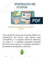 Slide - ADMINISTRAÇÃO DE CUSTOS 05.09.21